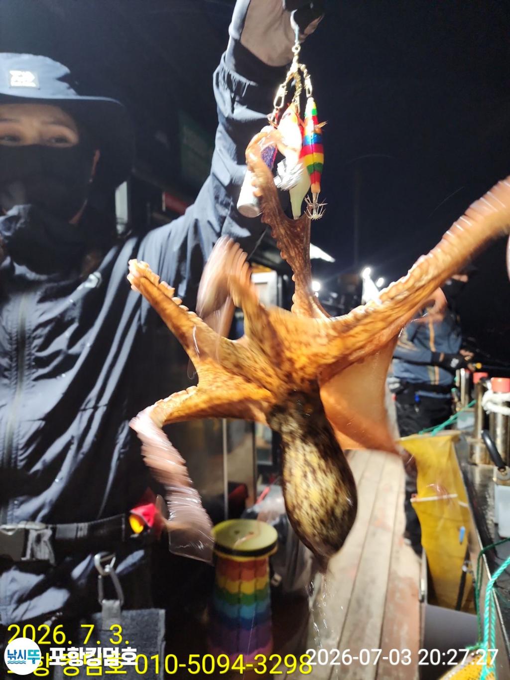 낚시뚜,돌문어,영일만항,포항 킹덤호,낚시뚜4