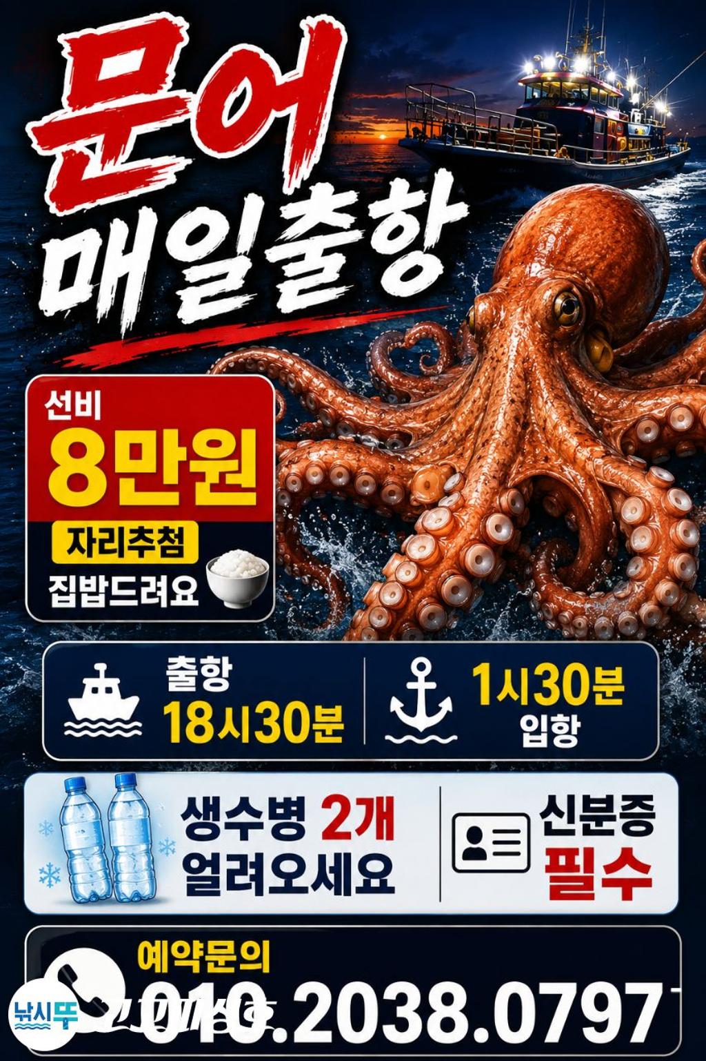 낚시뚜,문어,속천항(진해),고고피싱호,낚시뚜1