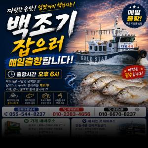 조황, 씨알 엄청큰 ~야간 백조기 찐찐손맛 최고~~매일 예약가능~굿굿